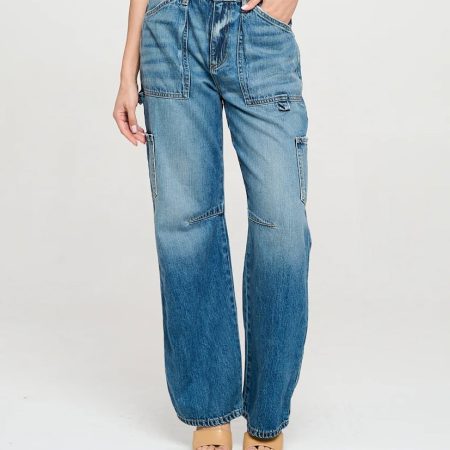 Utility High Rise Straight Leg Jeans
