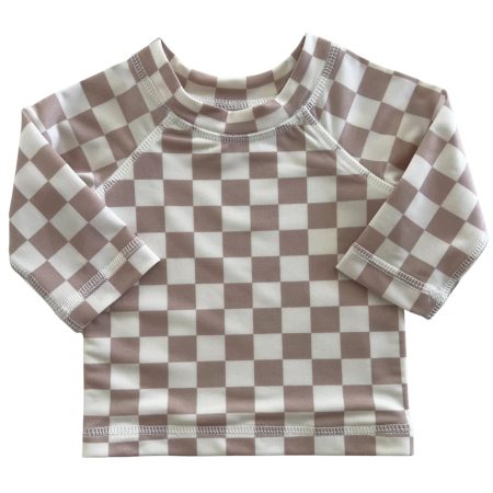 Tiramisu Checkerboard Maui Rashguard UPF 50+